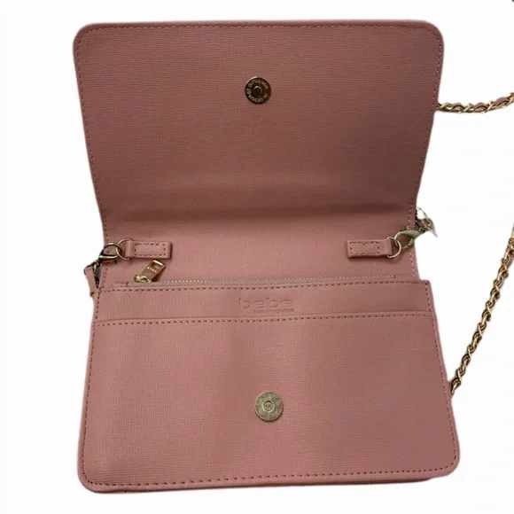 Bebe mauve crossbody with gold & mauve chain - Picture 4 of 14
